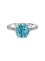 Кольцо с дуплет ситаллом параиба