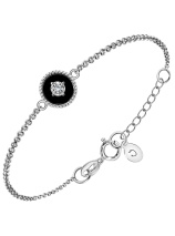 Браслет с бриллиантом и ониксом