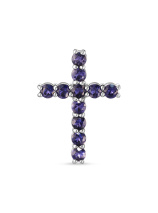 Подвеска крест с иолитами