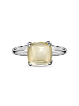 Кольцо конфетка с лимонным кварцем