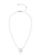 Колье с природным замбийским изумрудом