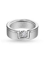 Двойное кольцо с бриллиантом