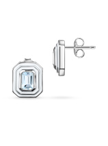 Серьги с топазами и эмалью