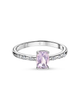 Кольцо с аметистом и бриллиантом