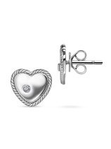 Серьги-сердца с бриллиантами
