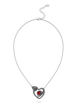 Колье с бриллиантом и гранатом