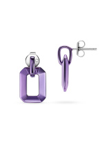 Серьги с сиреневым нано-покрытием