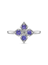 Кольцо с танзанитами