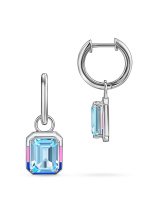 Серьги с топазами и эмалью