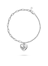 Браслет сердце с бриллиантом