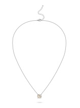 Колье с муассанитом цвета шампань