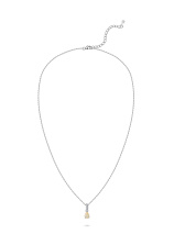 Колье с бриллиантами и муассанитом цвета шампань