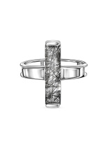 Кольцо граффити с рутиловым кварцем